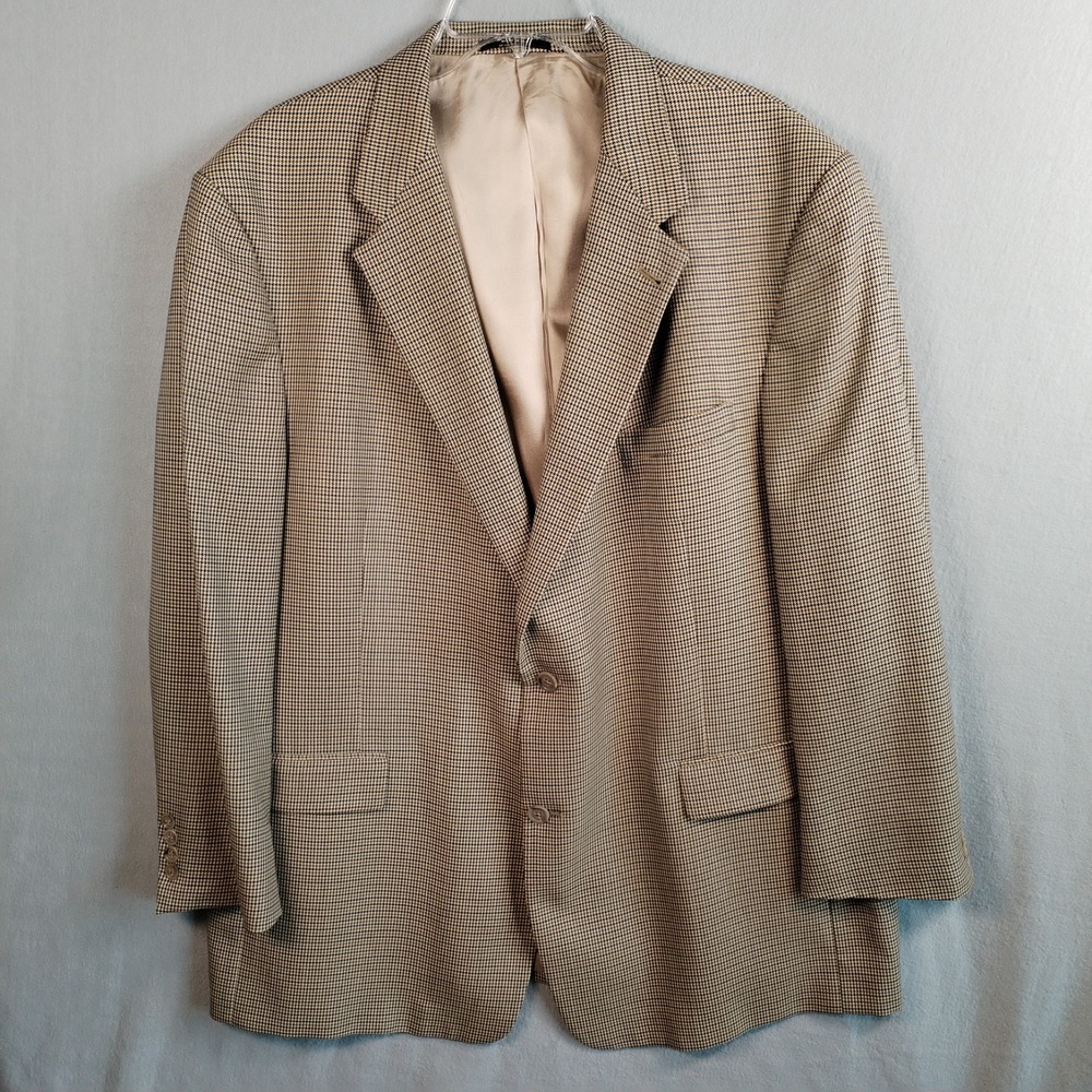 VTG Hart Schaffner Marx Houndstooth Blazer Sport Coat 50R USA